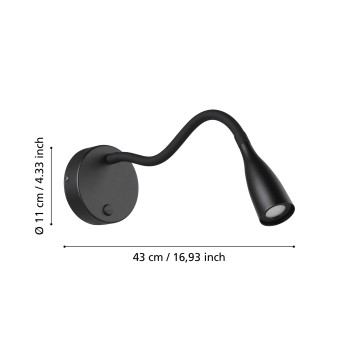 Aplica de perete LED OLIVANDINO Eglo 901818, 3.8W