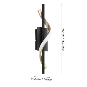 Aplica de perete LED CONAPRATO Eglo 902136, 8.8W