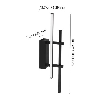 Aplica de perete LED TREPILIANO Eglo 902139, 12W