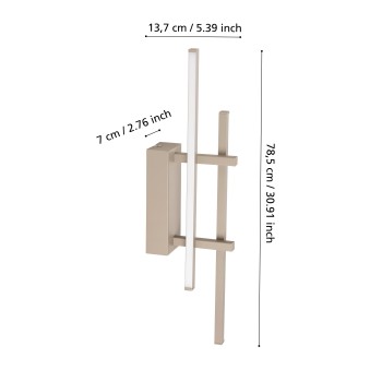 Aplica de perete LED TREPILIANO Eglo 902142, 12W