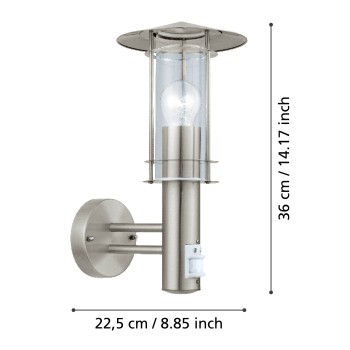 Aplica exterior IP44 LISIO Eglo 30185, 1xE27