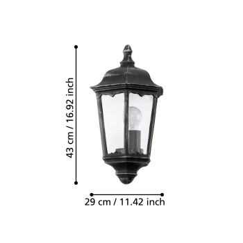 Aplica exterior IP44 NAVEDO Eglo 93459, 1xE27