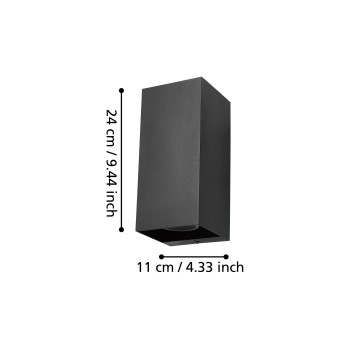 Aplica exterior IP55 EREMITANA Eglo 900189, 2xGU10