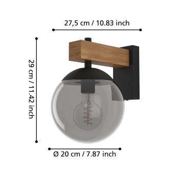 Aplica exterior IP44 BUFALATA Eglo 900671, 1xE27