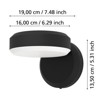 Aplica exterior LED IP54 FORNACI Eglo 900673, 3.6W