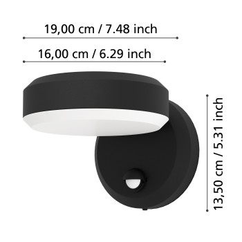 Aplica exterior LED IP44 FORNACI Eglo 900674, 3.6W