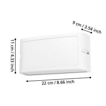 Aplica exterior LED IP54 CAMARDA Eglo 900807, 10.5W
