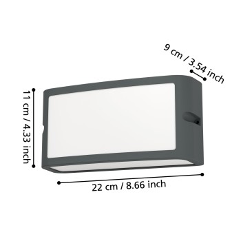Aplica exterior LED IP54 CAMARDA Eglo 900808, 10.5W