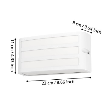 Aplica exterior IP54 CAMARDA Eglo 900809, 1xE27