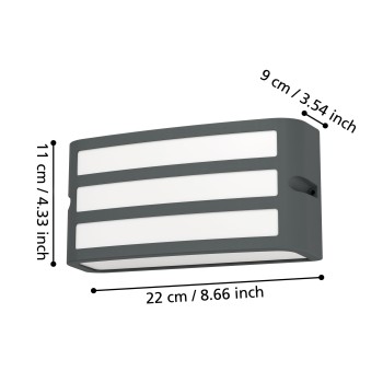 Aplica exterior IP54 CAMARDA Eglo 900811, 1xE27