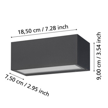 Aplica exterior LED IP65 SPONGANO Eglo 900885, 5W