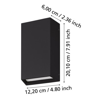 Aplica exterior LED IP65 SPONGANO Eglo 900886, 5W