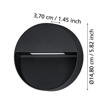 Aplica exterior LED IP65 MARUGGIO Eglo 900888, 4.8W
