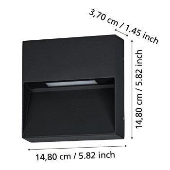 Aplica exterior LED IP65 MARUGGIO Eglo 900889, 4.8W