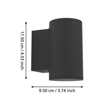 Aplica exterior IP44 IZZALINI Eglo 900995, 1xGU10