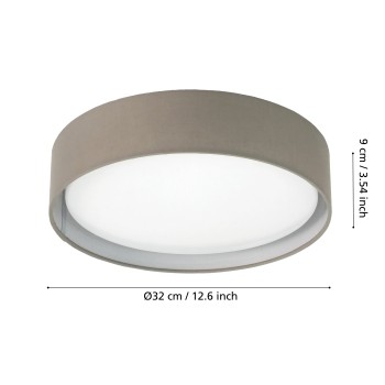 Plafoniera LED PASTERI alb Eglo 31589, D32 cm, 3.6W