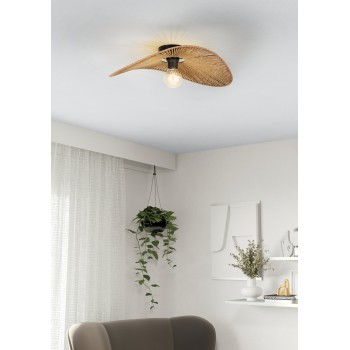 Plafoniera SIRUELA negru Eglo 31961, 56x40 cm, 1xE27