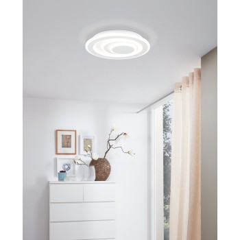 Plafoniera LED PALAGIANO 1 alb Eglo 32051, D30 cm, 14.7W