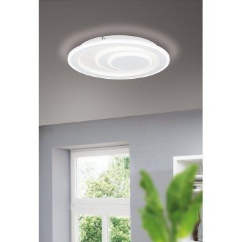 Plafoniera LED PALAGIANO 1 alb Eglo 32052, D38 cm, 14.7W