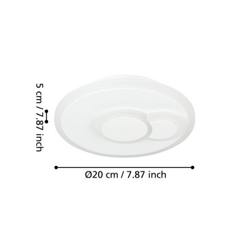 Plafoniera LED CADEGAL alb Eglo 33942, D20 cm, 7.8W