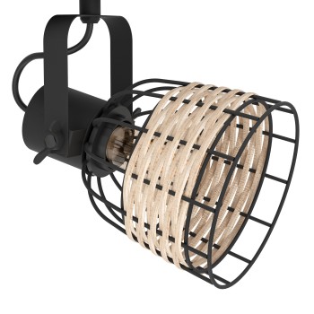 Plafoniera ANWICK 1 negru Eglo 43325, 48x14 cm, 2xE27
