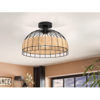 Plafoniera ANWICK negru Eglo 43398, D38 cm, 1xE27