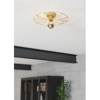Plafoniera CASTANUELO auriu Eglo 43443, D42.5 cm, 1xE27