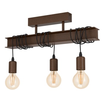 Plafoniera TOWNSHEND 4 maro antichizat Eglo 43522, 55x14 cm, 3xE27