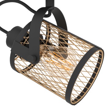 Plafoniera DELLOW negru Eglo 43533, 83x18 cm, 3xE27