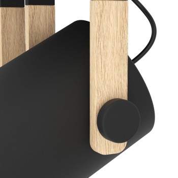 Plafoniera HORNWOOD crem/negru Eglo 43558, 100x19 cm, 4xE27