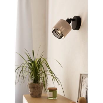 Plafoniera ROSLEY negru Eglo 43656, D9 cm, 1xE14