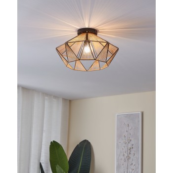 Plafoniera ADWICKLE negru Eglo 43775, D44.5 cm, 1xE27
