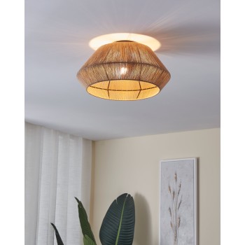 Plafoniera ALDERNEY negru Eglo 43784, D48 cm, 1xE27