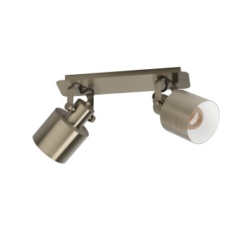 Plafoniera SOUTHERY brushed creme-gold/alb Eglo 43818, 47x11 cm, 2xE27