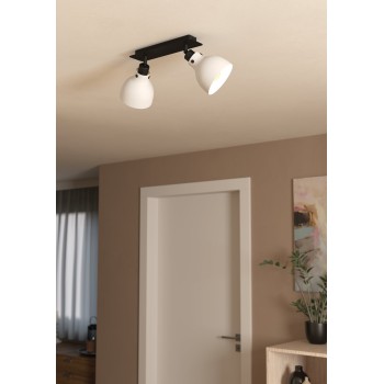 Plafoniera MATLOCK gri/negru Eglo 43828, 52x14.5 cm, 2xE27