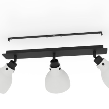 Plafoniera MATLOCK gri/negru Eglo 43829, 74x14.5 cm, 3xE27