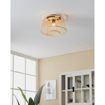Plafoniera HYKEHAM negru Eglo 43851, D38 cm, 1xE27