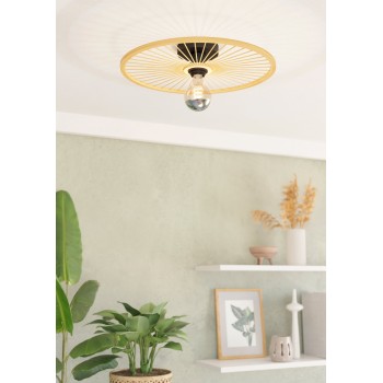 Plafoniera LEOMINSTER negru Eglo 43883, D45 cm, 1xE27