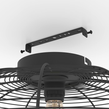 Plafoniera RINROE negru Eglo 43896, D45 cm, 1xE27