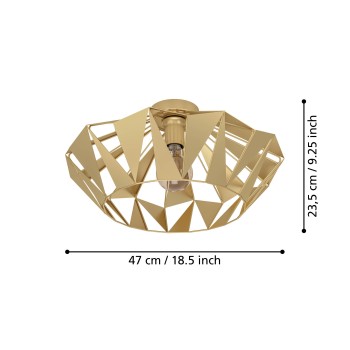Plafoniera CARLTON auriu Eglo 43908, D47 cm, 1xE27