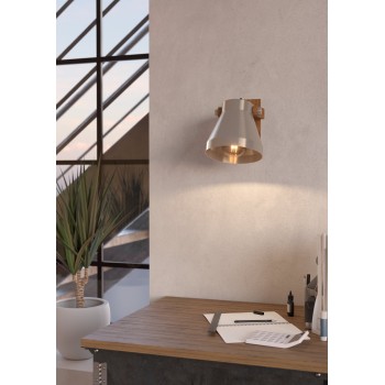 Plafoniera CAWTON steel coloured/rustic brown Eglo 43948, L16 cm, 1xE27