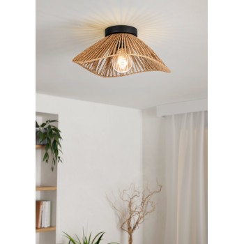 Plafoniera LAVISTER negru Eglo 44071, D39 cm, 1xE27