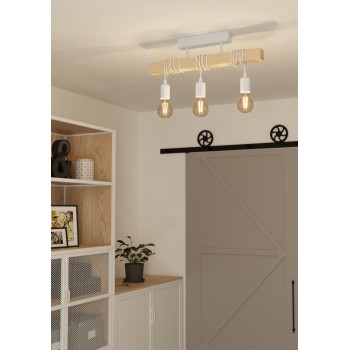 Plafoniera TOWNSHEND alb Eglo 44082, 55x10.5 cm, 3xE27