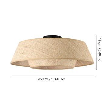 Plafoniera MARFORD negru Eglo 44095, D50 cm, 1xE27