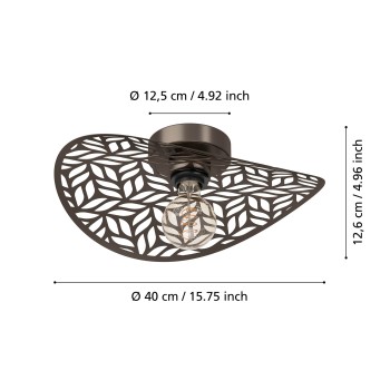 Plafoniera SWABY bronz Eglo 44123, D40 cm, 1xE27