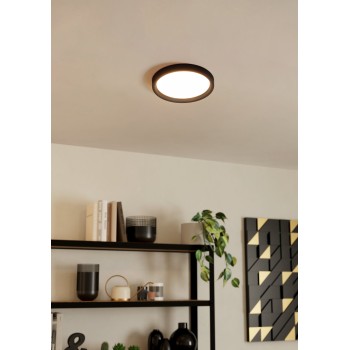 Plafoniera LED IDUN-E negru Eglo 74157, D21 cm, 14W