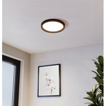 Plafoniera LED IDUN-E negru Eglo 74158, D28.5 cm, 17W
