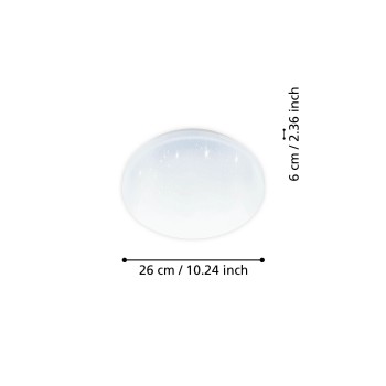 Plafoniera LED POGLIOLA-S alb Eglo 75504, D26 cm, 10W