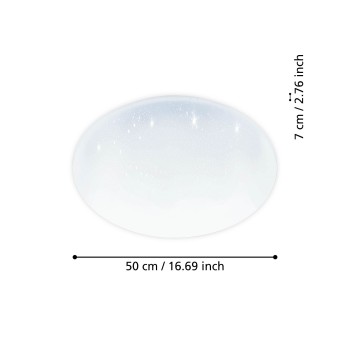 Plafoniera LED POGLIOLA-S alb Eglo 75506, D50 cm, 34W