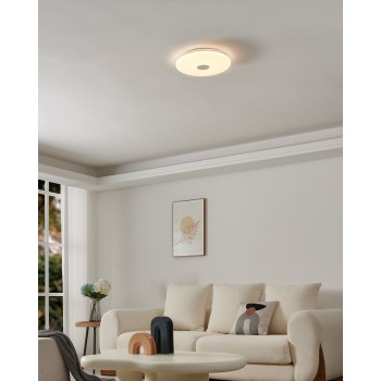 Plafoniera LED IGROKA alb/transparent Eglo 75534, D40 cm, 18.8W